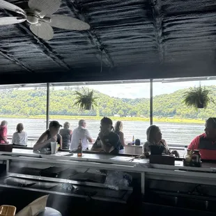 Inside and a beautiful view of the Ohio River