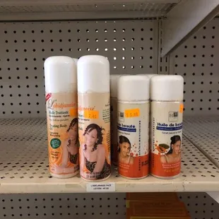 a variety of products on a shelf