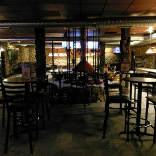 Great game room in the bar.  Love the fireplace and the numerous shuffleboard tables.