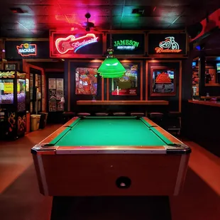 Two Pool Tables available for play at only .75 per game.