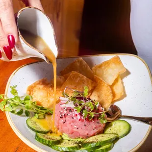 Tuna Tartar with Spicy Poke Sauce