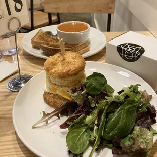 Biscuit sandwhich, grilled cheese, lovers cakes