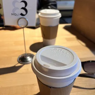 Hot chocolate w/dash of cinnamon and coffee