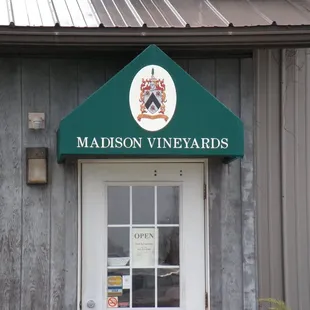 the entrance to the winery