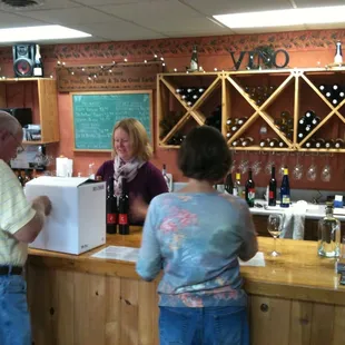 a man and a woman at the bar