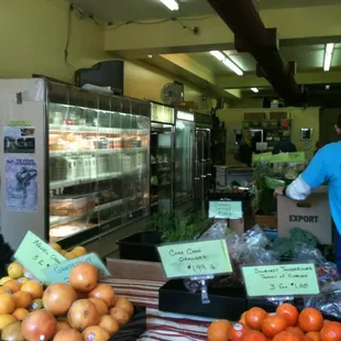 Looking back to the dairy/cold case, and root veg/onions.