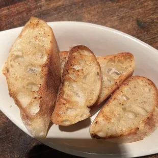 Crostini bread side w/shrimp Katherine dish