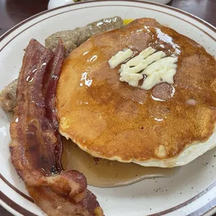 Short stack with over easy eggs.