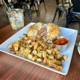 All bagel locks sandwich