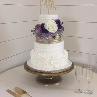 a wedding cake on a table