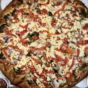 Garlic Spinach Pizza