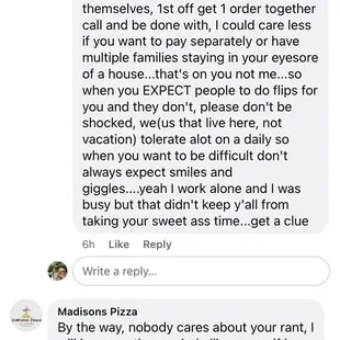 Owner&apos;s rant.