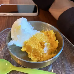 Mango and Lemon Sherbert