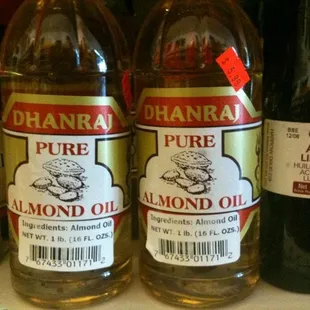 a selection of almond oil