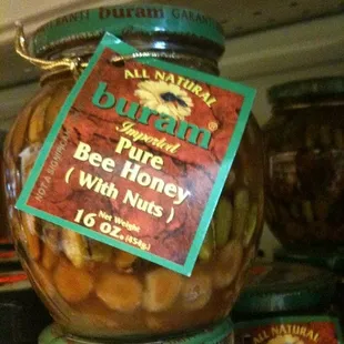 a jar of bee honey