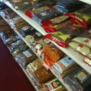 a variety of food items