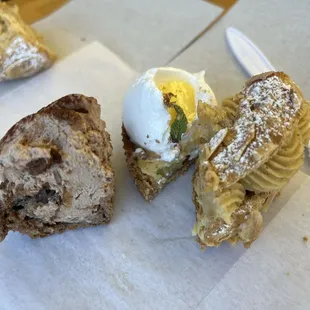 Sorry the pastries are cut up here, I waited a spot too long to grab a better pic.  As for the quality, though, this stuff is splendid.