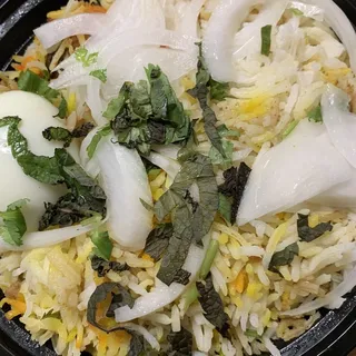 Boneless chicken biryani