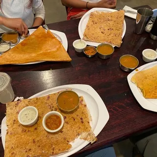 Onion Rava Masala Dosa