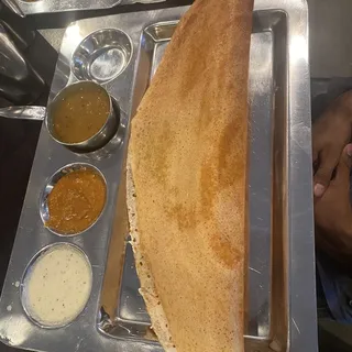 Onion Ghee Podi Masala Dosa