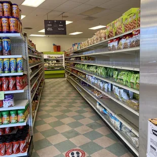  view of a grocery store aisle
