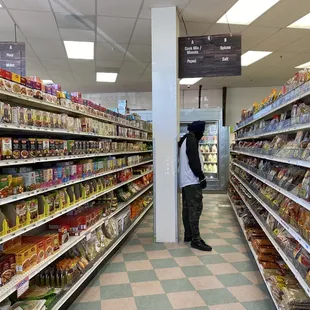  man in a grocery store