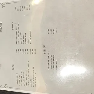 Menu October 2024