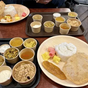 Hot Lunch (Poriyal/Fry, Kootu/Kozhumbu, Sambar, Rasam)