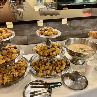 chicken wings and fried chicken, interior
