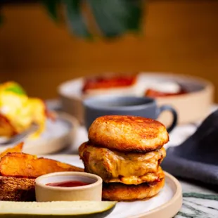 a plate of food on a table