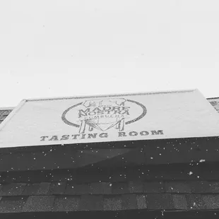 snow falling on the roof