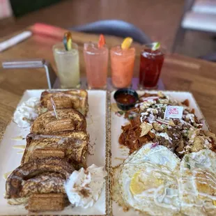 El churro French toast, Madres Chilaquiles, and Fall Refresher Flight
