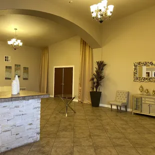 Reception Area included with all Main Room Packages.