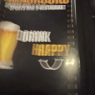 Drink menu