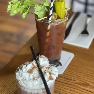 Mexican hot cocoa with tequila, Bloody Mary