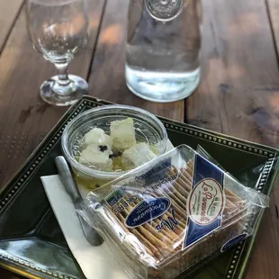 Sheep/goat feta and crackers