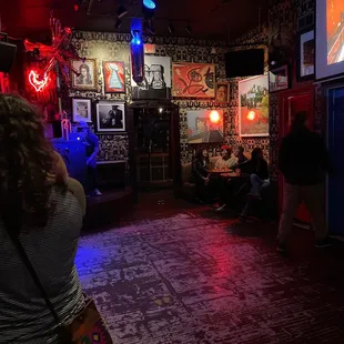 a woman watching a movie