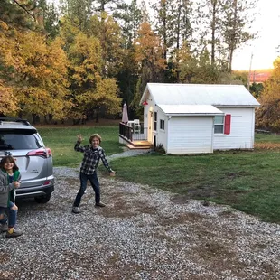 Arrival at the miner's cottage