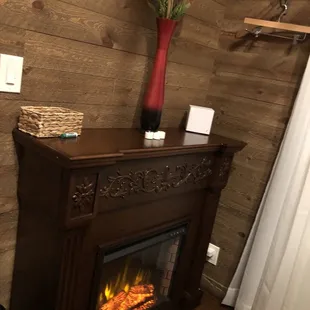 Cozy faux fire