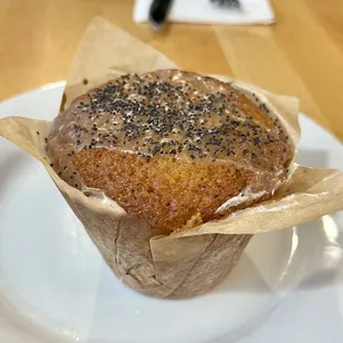 Lemon poppy seed muffin