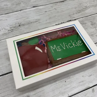 a picture of a cake in a box