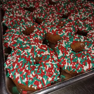 YES - we also do Xmas Sprinkle donuts!  Order ahead and your Holiday Party will be sure to be a Success!