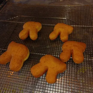 Pi Shaped donuts -- ready to be Glazed.  Give some to your favorite math teacher!  3/14 OR 3.14 is National Pi Day!