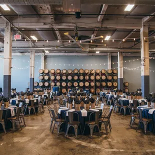 The Barrel Room is our warehouse space perfect for weddings, fundraisers, corporate meetings, and more. Booking: events@madtreebrewing.com