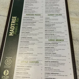 Menu as of 2/17/2025