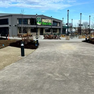 Front entrance and seating out front