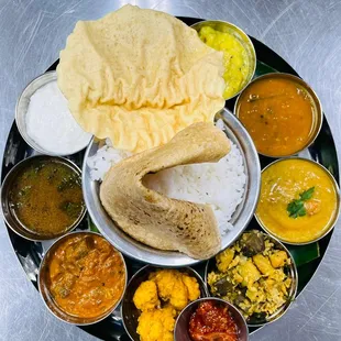 a plate of indian food