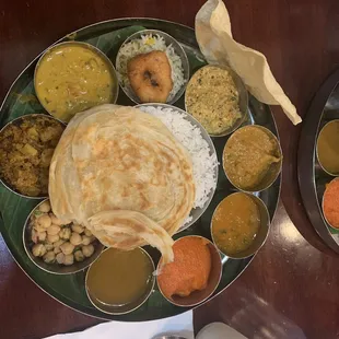 Vegetarian Veg-Thali Lunch only