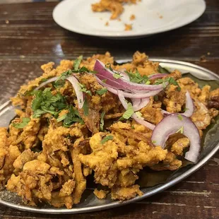 Veggie pakora (sadly mostly batter fried)