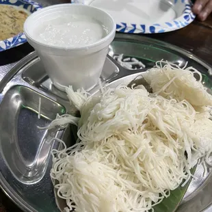 Idiyappam with Coconut Milk